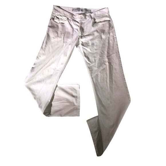 Armani Collezioni Men's Italian White Stretch Slim Fit Straight Jeans Pants J15
